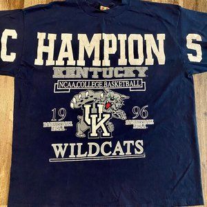 Kentucky Wildcats 1996 NCAA National Champion Shirt Vintage 90s RARE